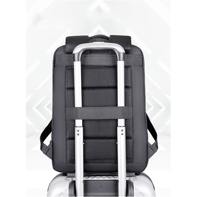 Large Capacity Business Laptop Backpack Men Fashionable Stylish Student Bag USB Feature Polyester Lining Outdoor Travel School