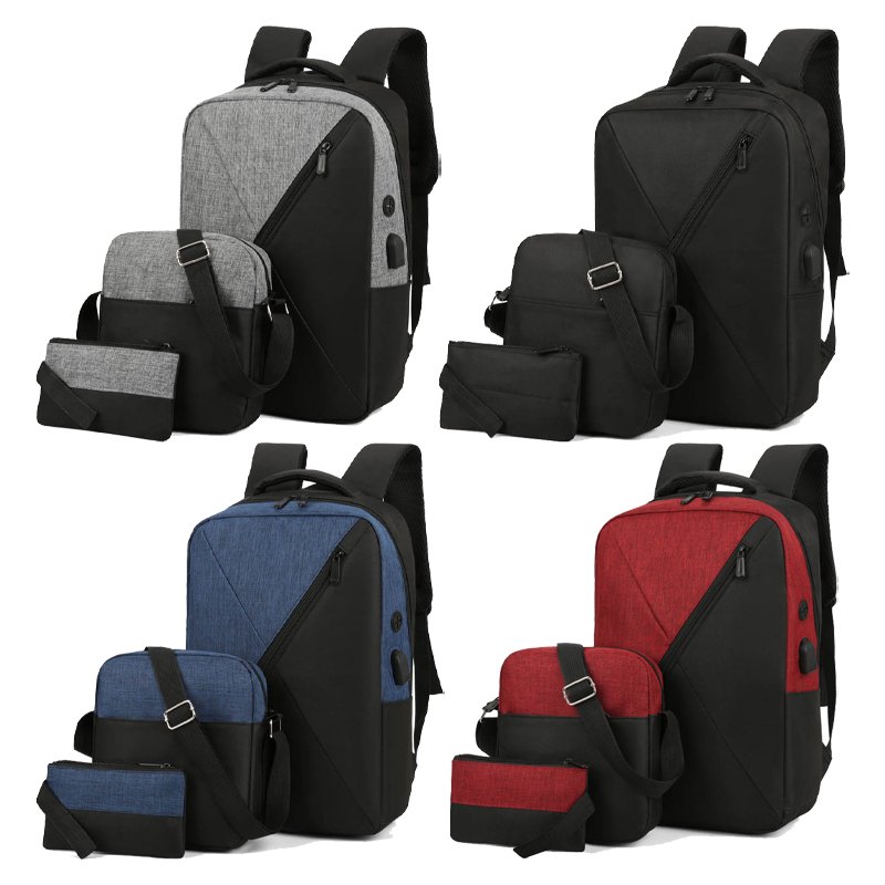Classic 3 pcs Laptop Outdoor School Backpack Bag 3pcs Set