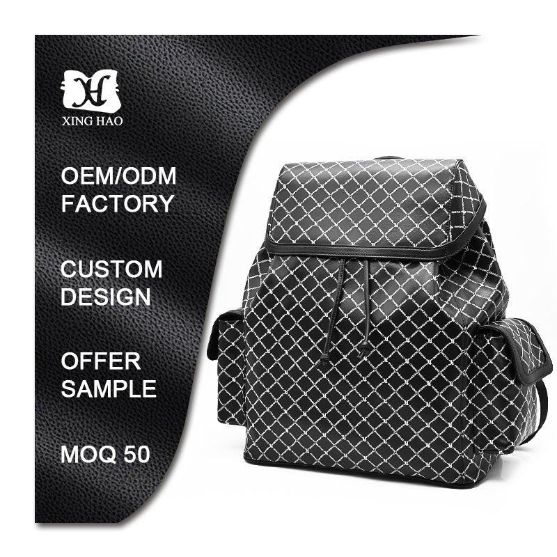 Manufacturer Genuine Leather Backpacks Black Laptop Backpack For Men Travel Business Backpack