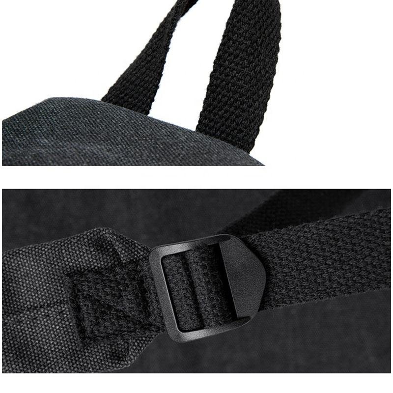 High Quality New Design Vintage Customized Logo Printed Canvas Shoulder Backpack Durable Business Laptop Backpack