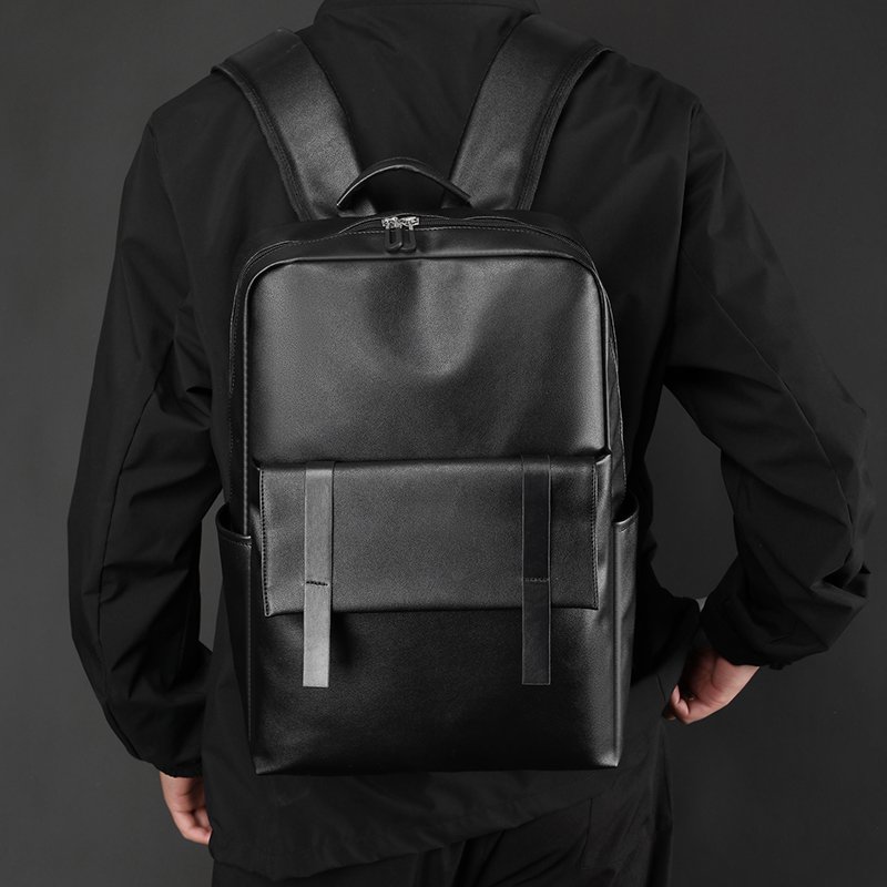High quality 15.6 inch business computer bag custom men Waterproof pu Travel teenager Laptop Backpack