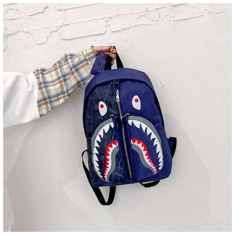 King Mcgreen Star Boy And Girls Teen College Student Backpack Laptop Travel Bags Ape Bapees Shark