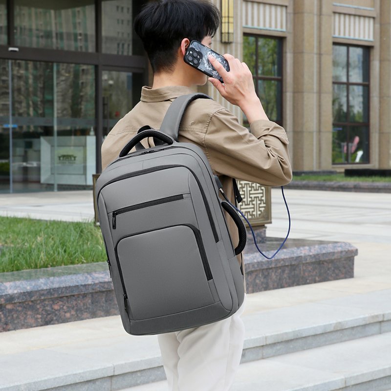 Custom waterproof travel men's backpacks anti-theft school laptop backpack with USB business bags with logo