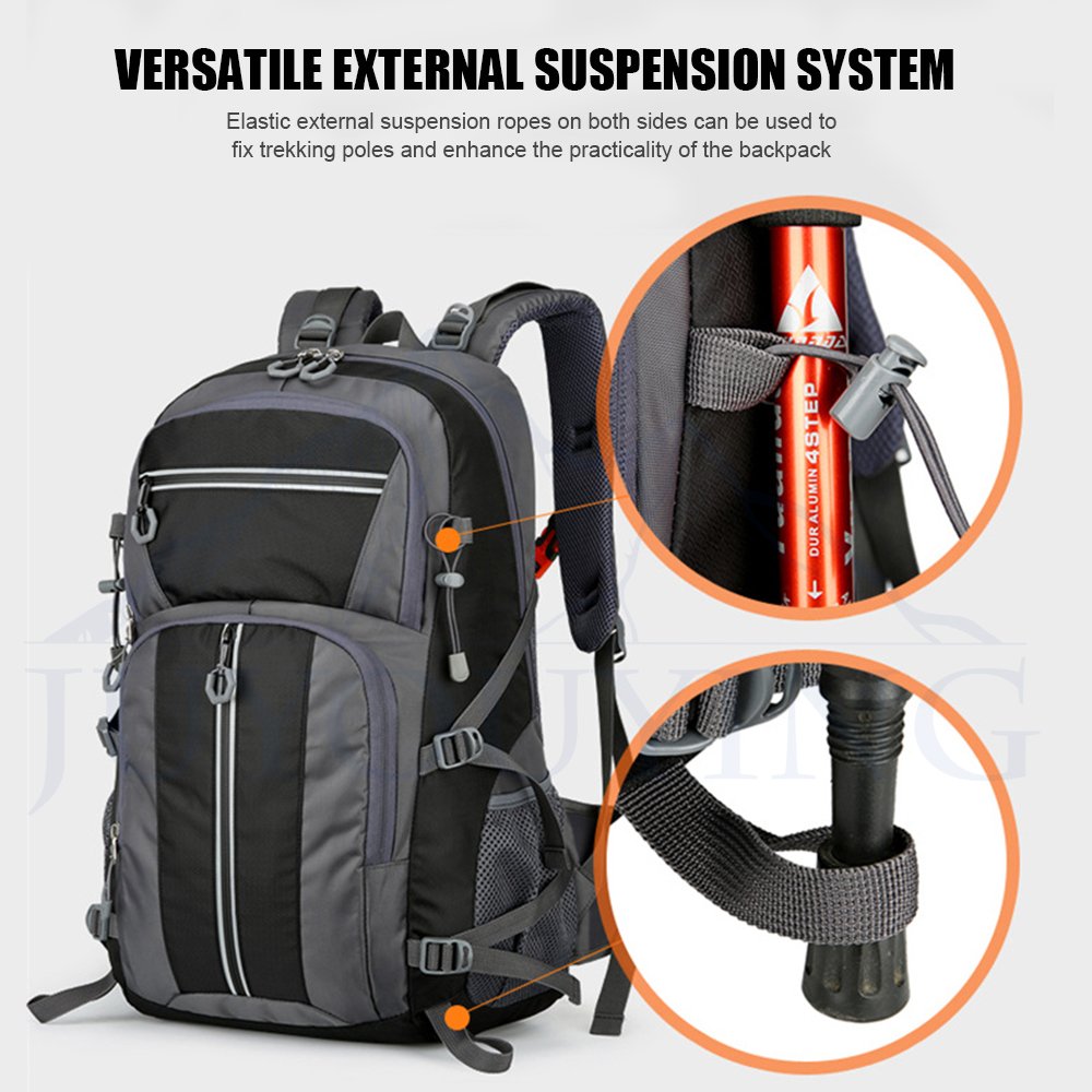 Hiking Backpack 50L Mountaineering Backpack With Rain Cover Travel Camping Backpack Suitable For Skiing Outdoor Sport