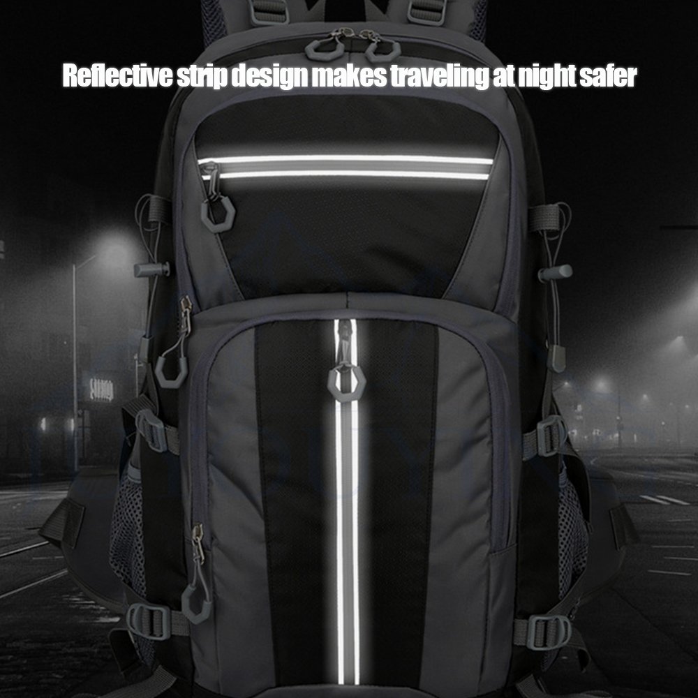 Hiking Backpack 50L Mountaineering Backpack With Rain Cover Travel Camping Backpack Suitable For Skiing Outdoor Sport