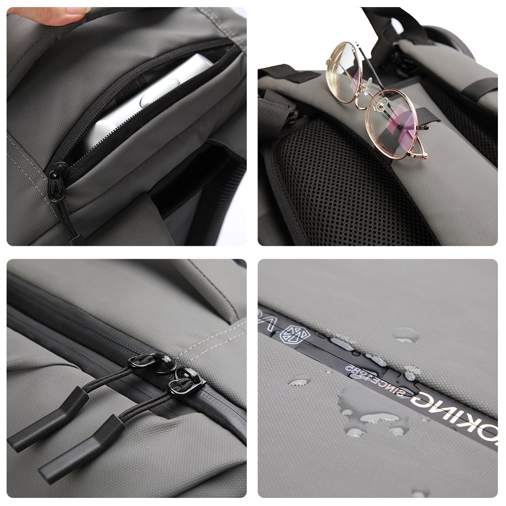 Aoking 2023 usb charging travel business trolley backpack high quality large capacity backpack with wheels