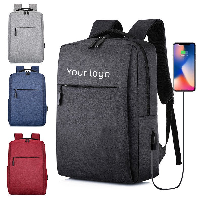 Low MOQ Custom Logo Backpack 15.6 Inch Laptop Backpack Travel Business Backpack with Usb Charging