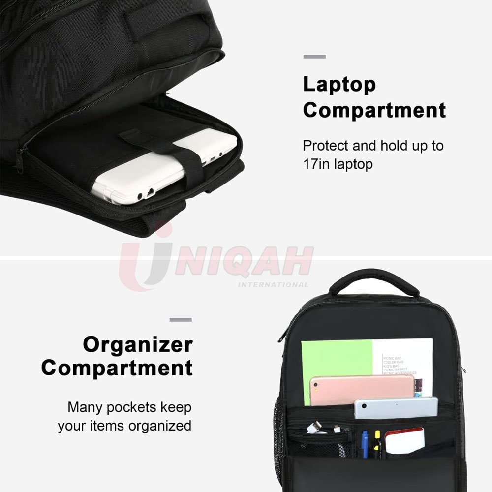 Carry on Backpack, 40L Flight Approved Large Travel Laptop Backpack with USB Charge Port, 17 Inch Water Resistant
