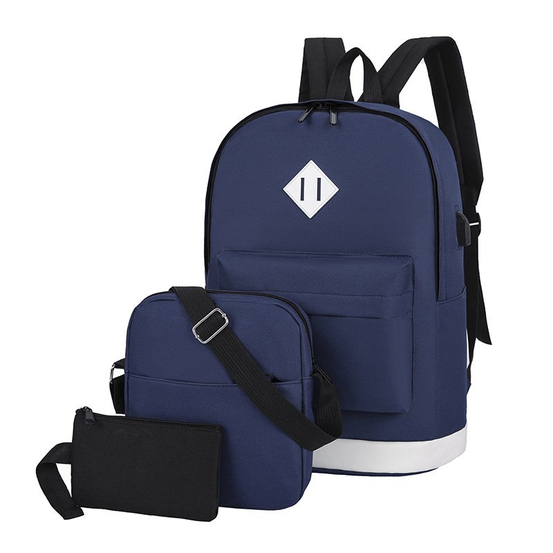 Custom Logo Travel Trendy Bagpack USB Laptop Backpack Set for Women Girls Middle College School Bags