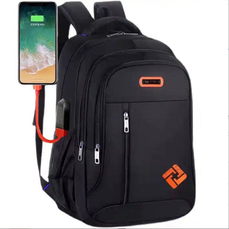Fashion ultra-light backpack men's with USB computer backpack large capacity travel high school students schoolbag
