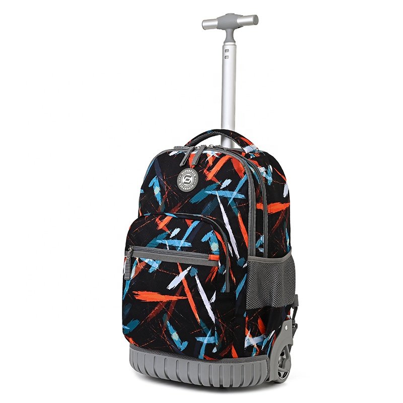 Rolling Backpack 18 inch Wheeled Laptop Backpack School College Student Travel Trip Boys and Girls School Trolley Bag