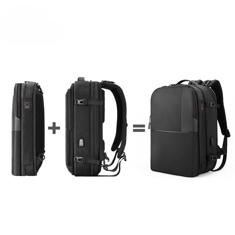 Custom 17 Inch Laptop Backpack Detachable 2-in-1 Waterproof Linen Lined Mochila Softback Strap Carrying System Men Hiking Travel
