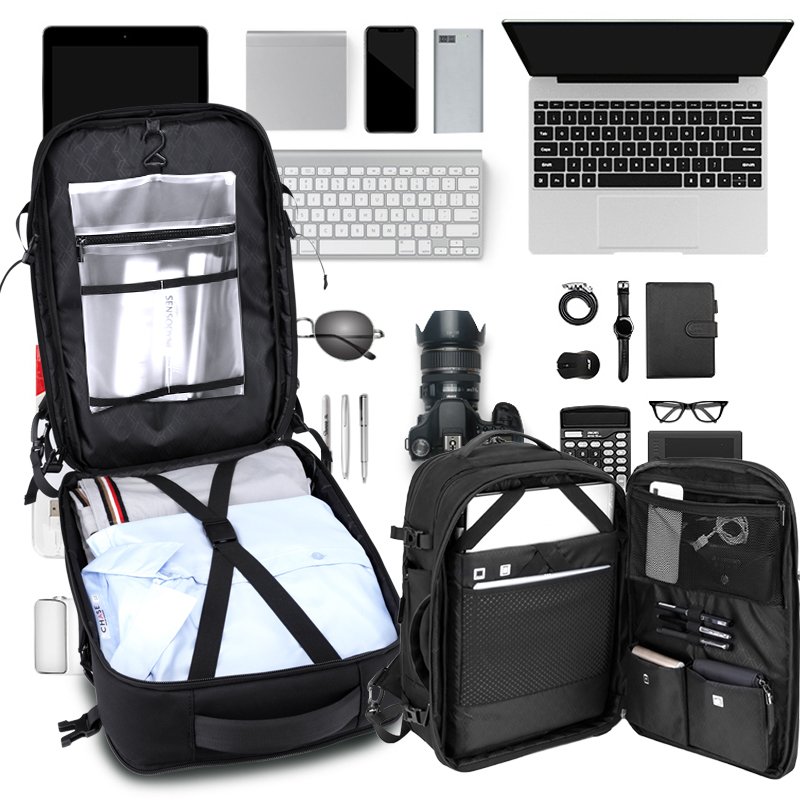 Custom 17 Inch Laptop Backpack Detachable 2-in-1 Waterproof Linen Lined Mochila Softback Strap Carrying System Men Hiking Travel