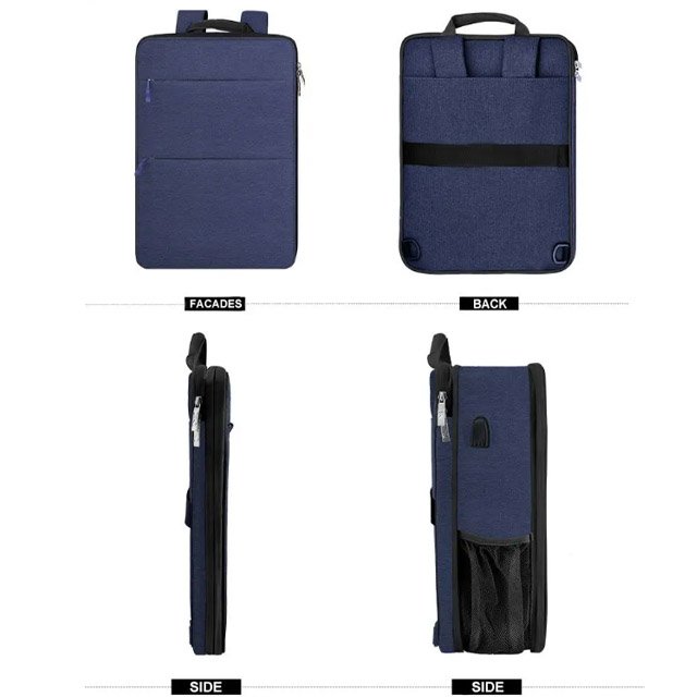 BSCI custom Business Commute Luxury Usb Charging Smart Back Pack 15 Inch Ultra Slim Travel Modern Men Expandable Laptop Backpack
