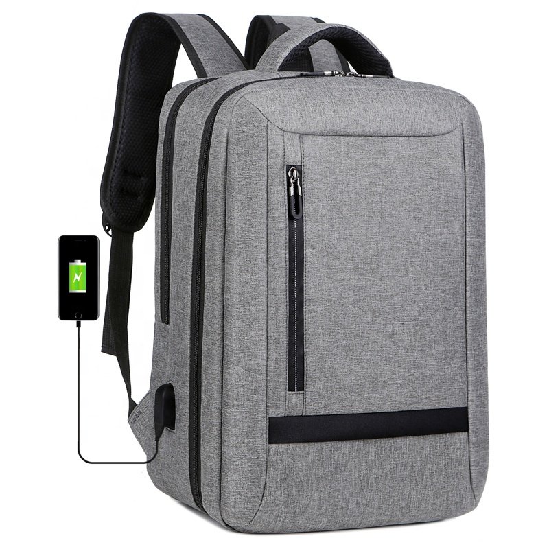 15.6 inch Travel Business Waterproof Custom Unisex Laptop Backpack Bag with usb Charger