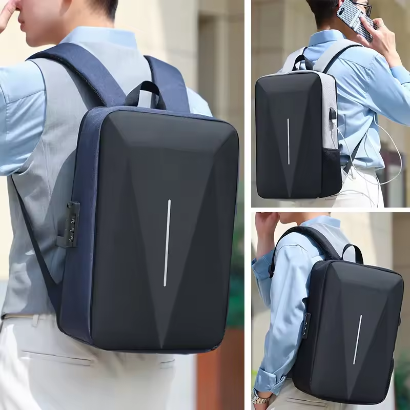 2024 Custom Logo Waterproof Business Computer Laptop Bag for Men Usb Charging Laptop Backpack
