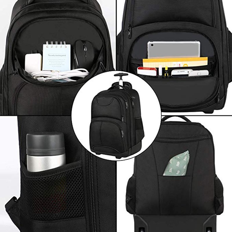Luggage Business Backpack with Wheels Travel-Friendly Rolling Laptop Backpack for Men Women