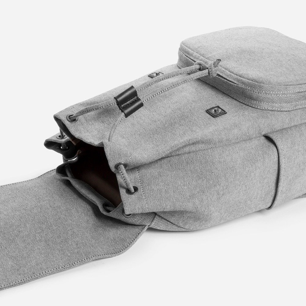 Modern Trendy Fancy Fashion High Quality Gray Canvas School Travel Laptop Backpack for Women And Men 1BP0245