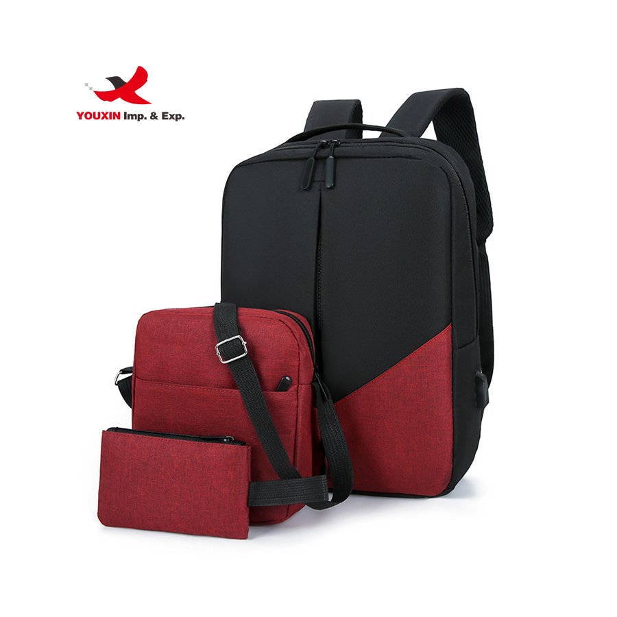 Laptop Backpack Laptop Bag Computer Backpack Most Popular Business 3 in 1 Polyester Fashion Backpack with Usb Charging Port L156