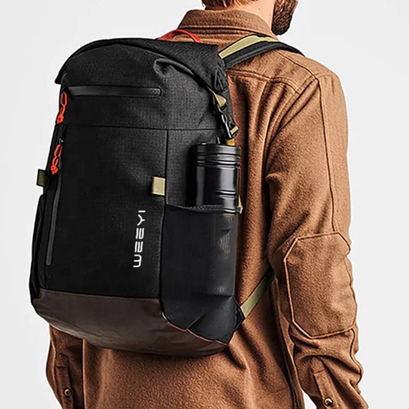 CHANGRONG Custom Roll Top Waterproof School Backpack with Laptop Compartment
