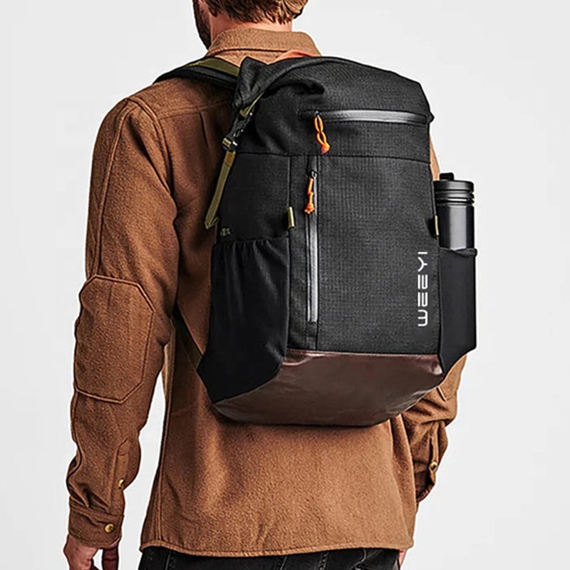CHANGRONG Custom Roll Top Waterproof School Backpack with Laptop Compartment