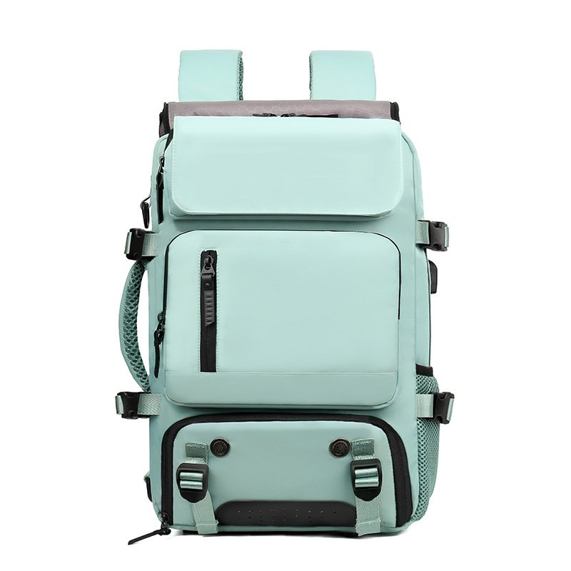 Wholesale Business Fashionable Water-Resistant Polyester Laptop Backpack Casual Travel Tote Custom Zipper USB Charging Features