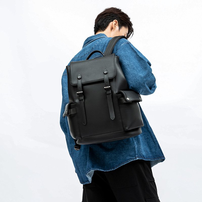 luxury designer backpack custom logo men's waterproof casual sports backpacks new pu custom vegan leather laptop backpacks