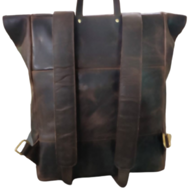 Large Capacity Vintage Leather Roll Top Hiking Backpack Travelling Back Pack Large Capacity Rolltop Backpack