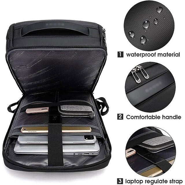 Custom BSCI 15.6-Inch Man Laptop Backpack New Waterproof USB Business Bag for Travel Outdoor Leisure