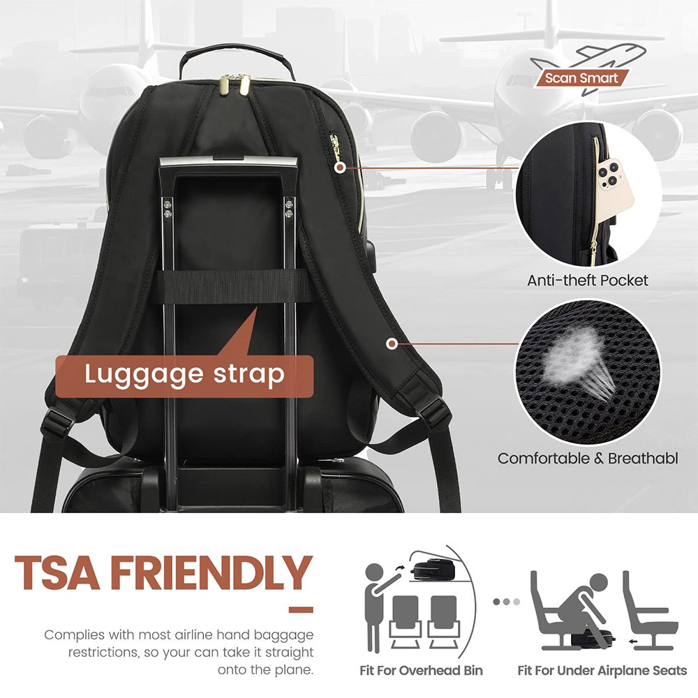 BSCI custom Laptop Backpack for Women 17.3 inch,Cute Womens Travel Backpack Purse,Professional Computer Bag