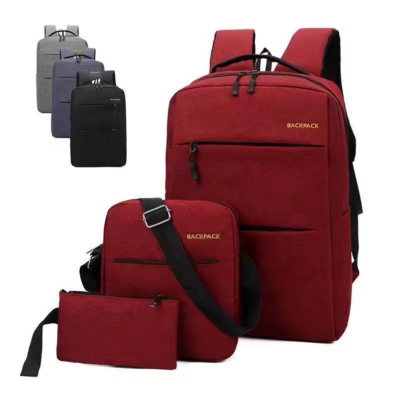 Custom Logo Business Computer Bag Laptop Student School Backpack with USB Charging Port
