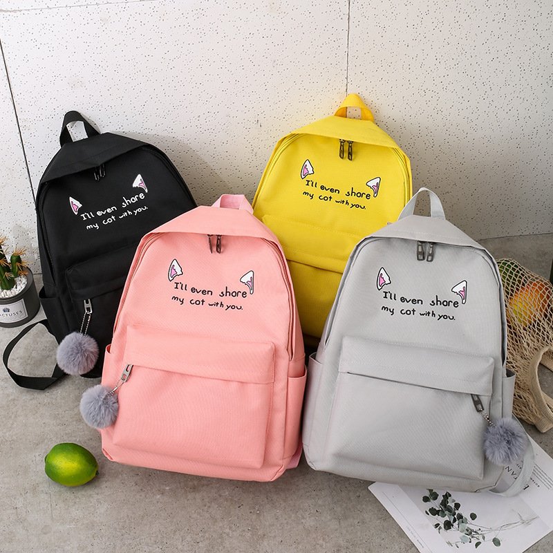OEM Customizable 4 pcs New Cartoon Cute Water Resistant Teenager Children Laptop School Backpack Bag