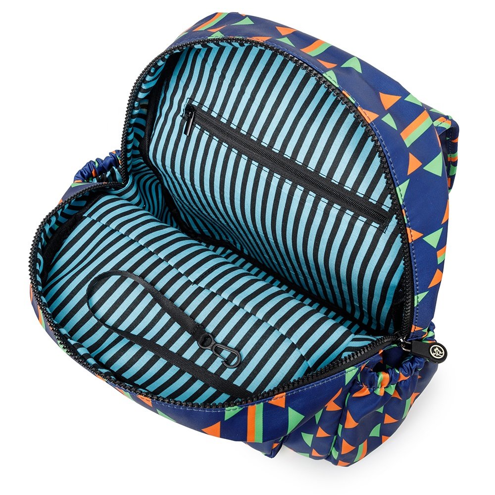 Multicoloured Mini Backpack casual style in solid color and graphic patterned nylon water proof bag