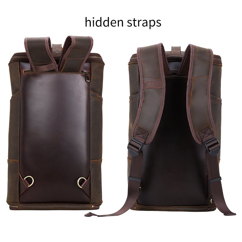 Custom Logo Vintage Laptop Backpack Travel Business Large Capacity Stylish Back bag for Men