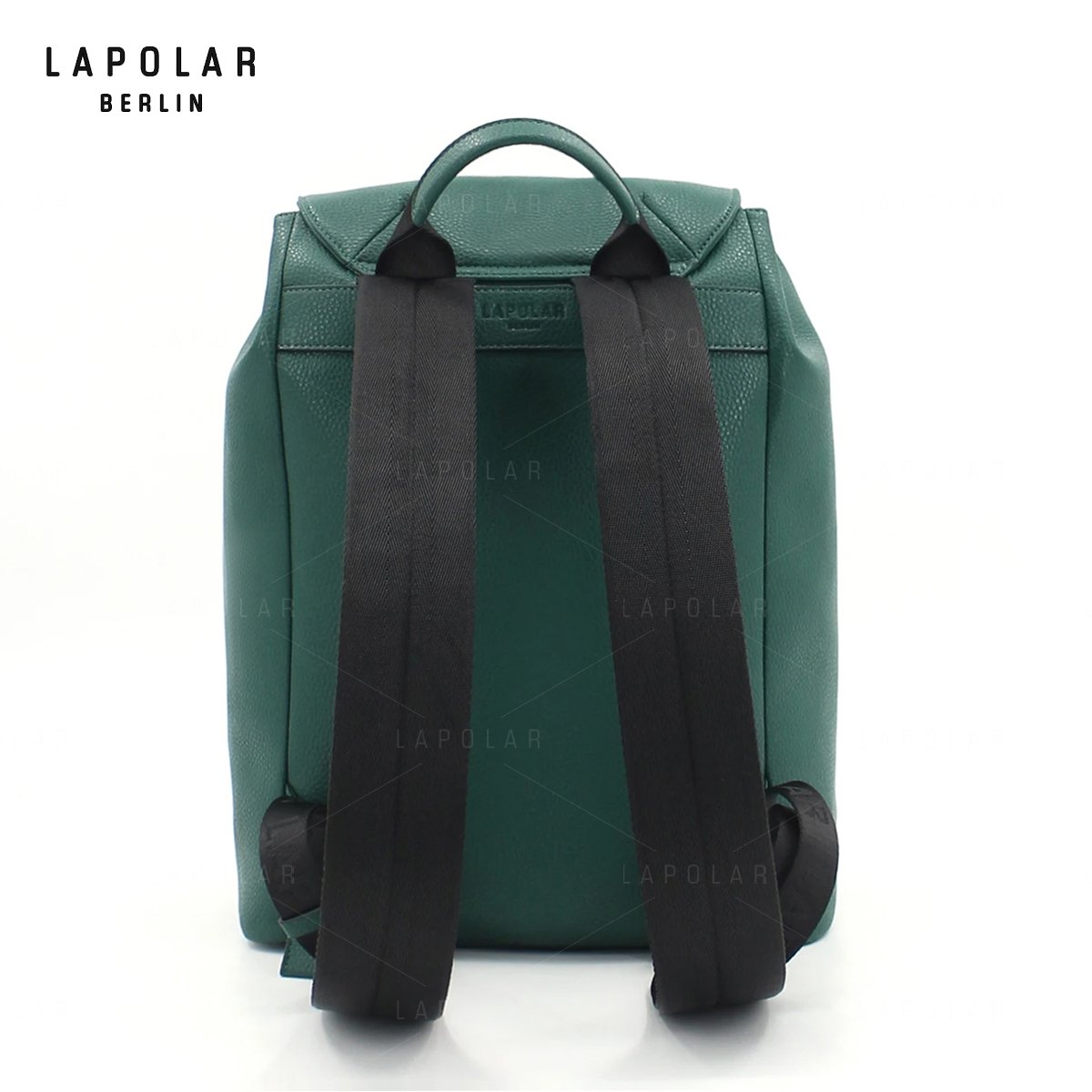 LAPOLAR Luxury Style Vegan Pu Leather Travel Business Waterproof Material School Leather Laptop Backpacks For Women