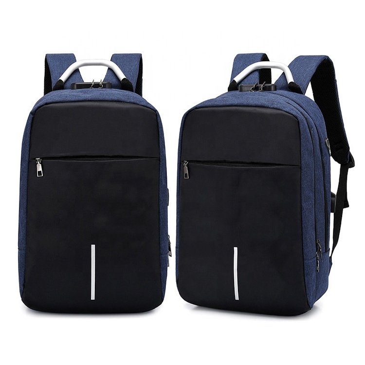 High Quality Stock Anti-theft Travel Computer Bag Polyester Waterproof Laptop Backpack