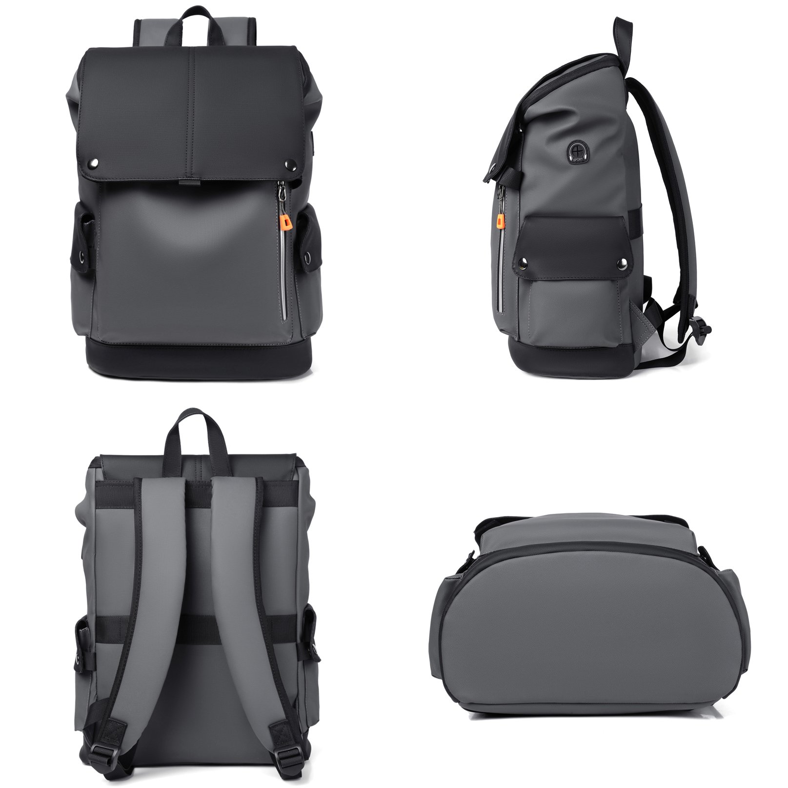Factory price New trend business backpack men's backpack large capacity travel PU leather computer laptop Backpack