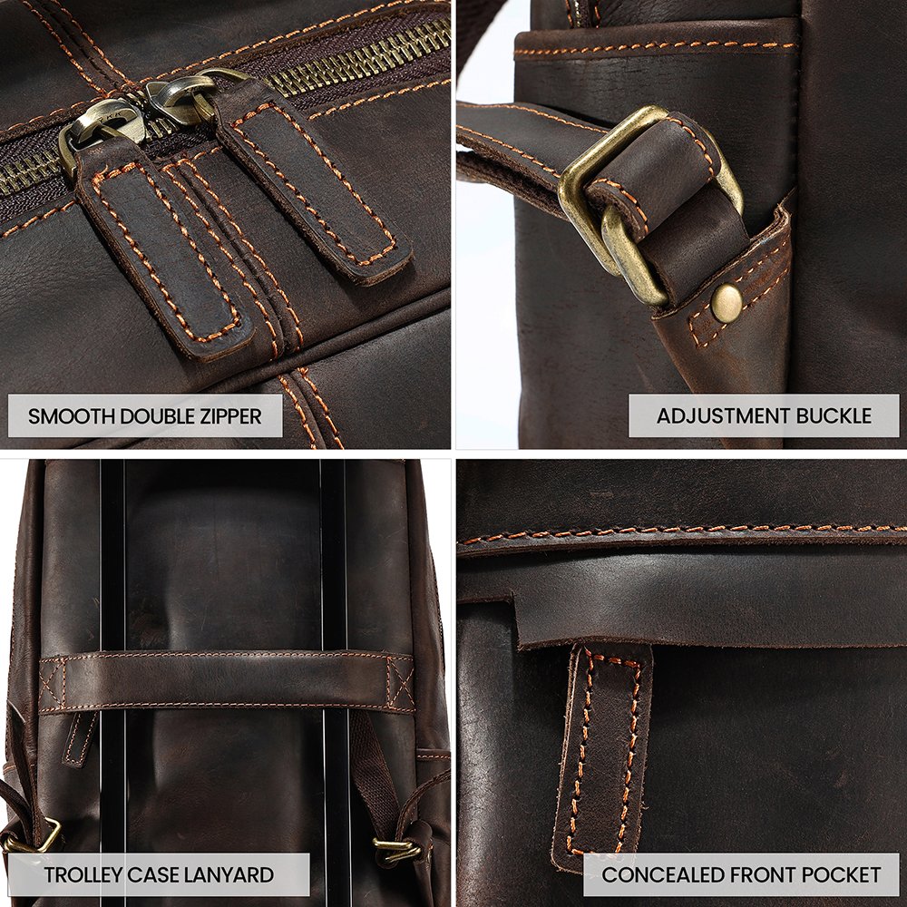 Custom Large Capacity Leather Laptop Bags For Men Backpack Office Computer Bag Laptop Backpack