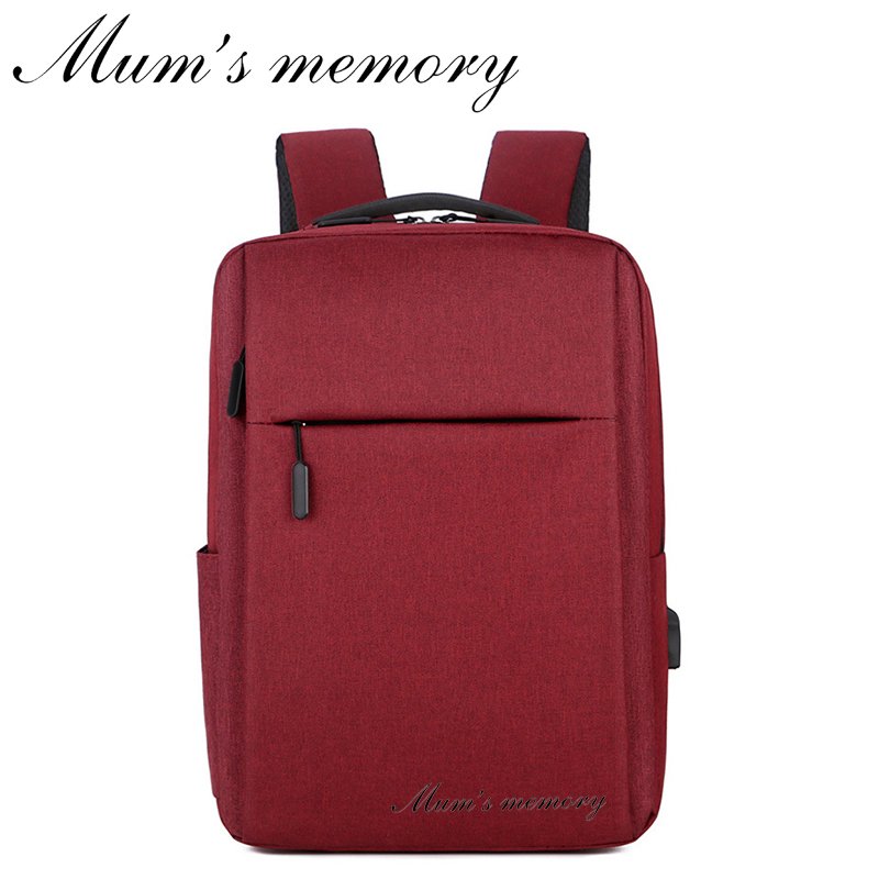 Mum's Memory Water Resistant College Bag Computer Bag Laptop Backpack Business Durable Laptop Backpack with USB Charger Port