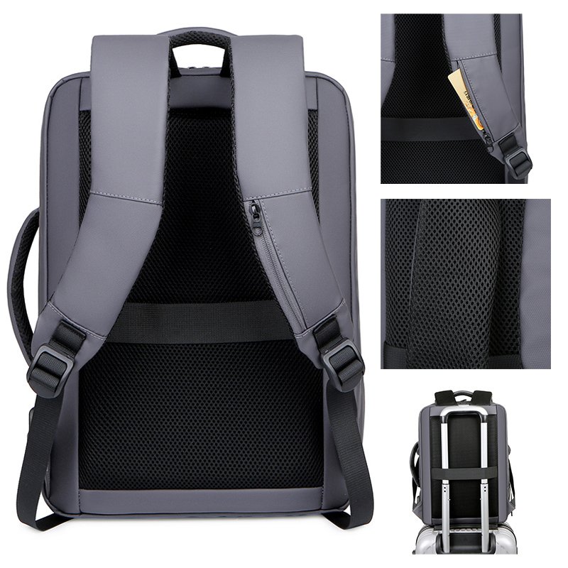 Simple fancy design business travel backpack rucksack 18'' inch USB backpack backbag knapsack bag for business travel