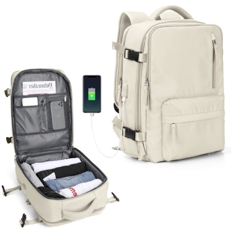 Large Capacity Travel Backpack 14 Inch Laptop Backpack With USB Charging Multi-functional Backpack With Independent Shoes Pocket