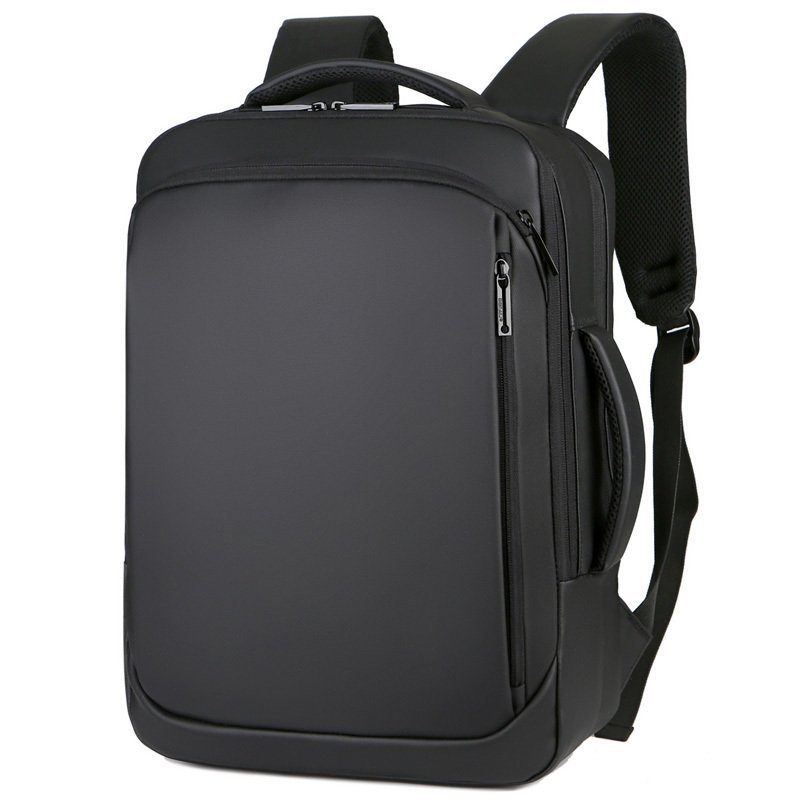 fashion simple laptop backpack anti-theft multiple function waterproof fabric large capacity business backpack