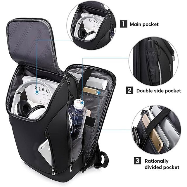 BSCI custom New Waterproof USB Business Laptop backpack for 15.6 inches man Travel Outdoor Leisure Bag Durable Backpack Men