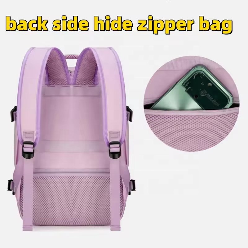 Custom Logo Backpack Unisex Capacity Leather Office Computer Bag Nylon Anti Theft Laptop Backpack With Usb ack with USB Unisex