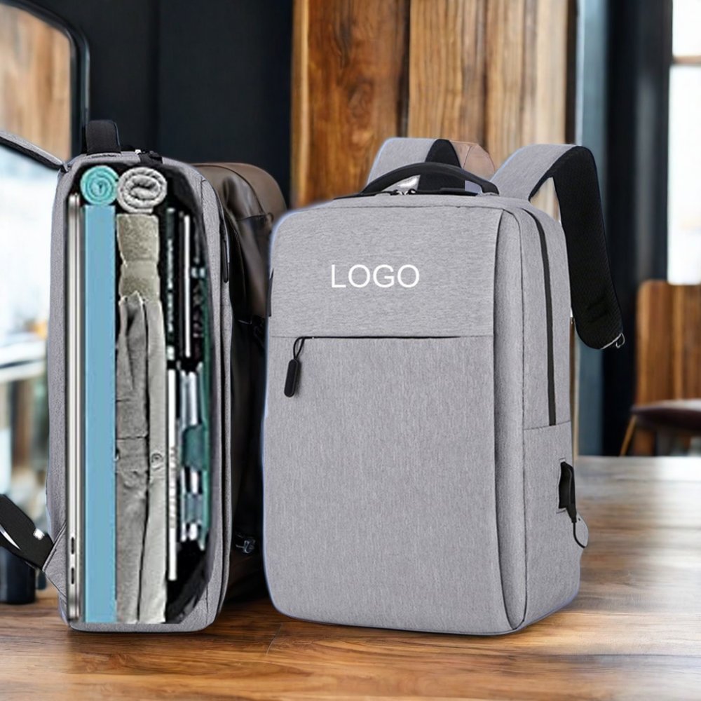 OEM Custom Logo High Quality USB Charging Smart Casual Sports Port Travel Backpack bag School Wholesale computer bag Laptop Bag