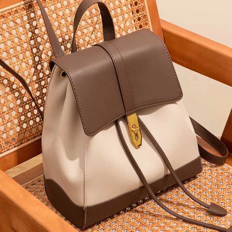 Genuine leather antitheft school bag multifunctional girls travel backpack bag fashionable waterproof backpack