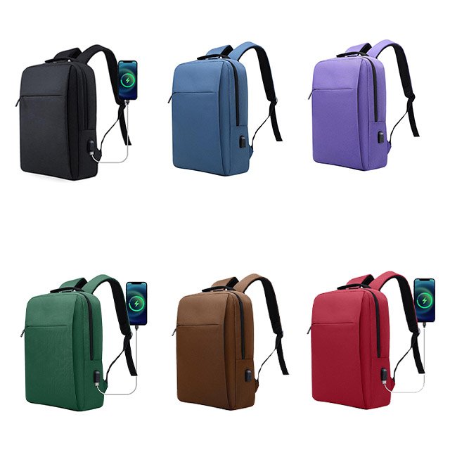 BSCI custom Business Slim Durable Travel Backpacks with USB Charging Port School Bag Laptop Backpack for Men and Women