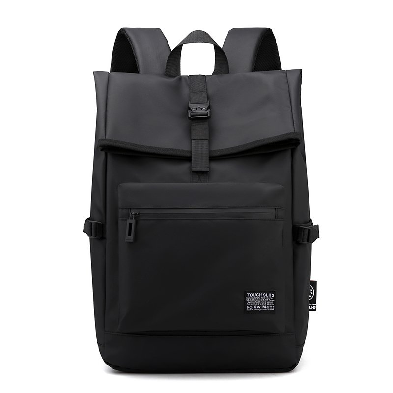 Custom roll top school backpack 2024 waterproof leather men's student Casual sport roll travel rolltop Laptop backpack