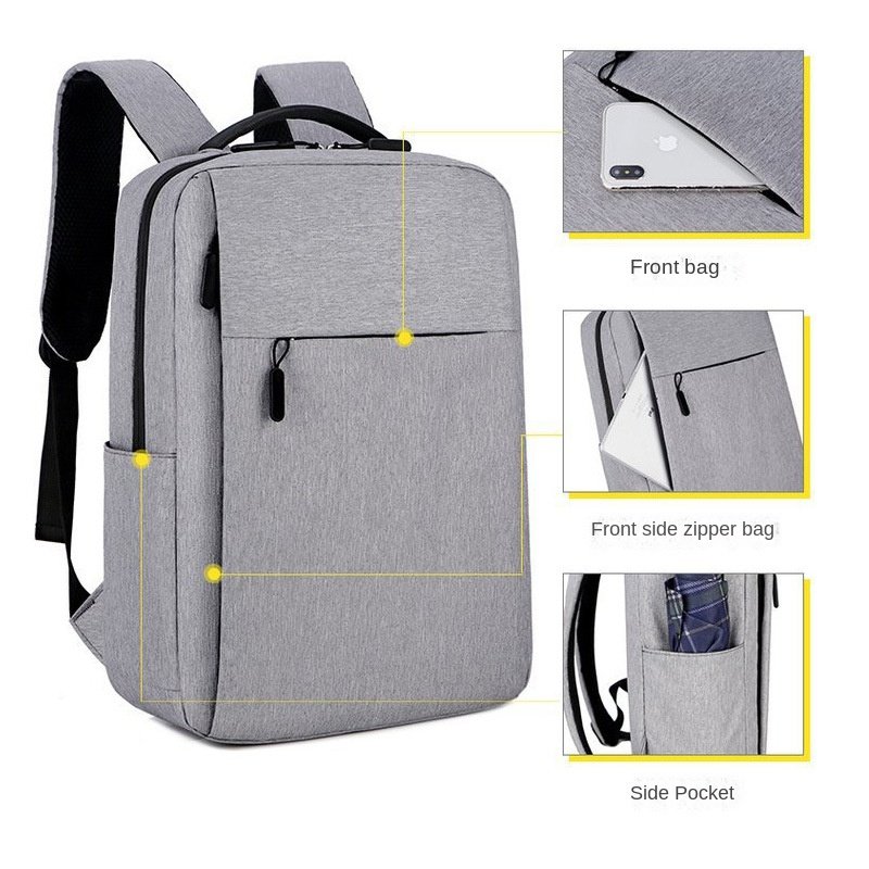 Backpack men's business commute computer backpack usb Fashion student schoolbag large capacity laptop backpacks