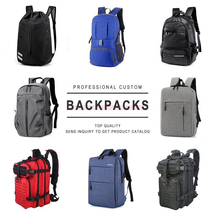 2022 RPET Wholesale Fashion Black Smart Waterproof Sport Travel Designer Custom Hiking Laptop Back Pack School Backpack Bag